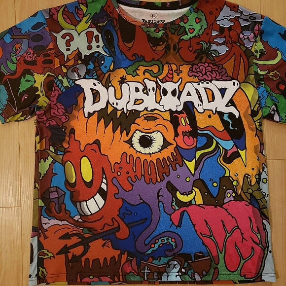 Dubloadz Ghosts All Over T-Shirt - Picture 1 of 5